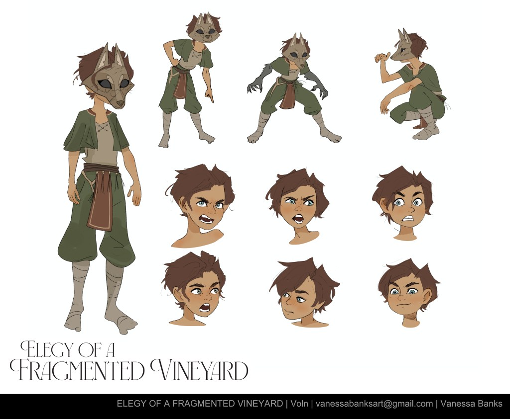Vanessa Banks Character Design Sheet Elegy of a Fragmented Vineyard Voln